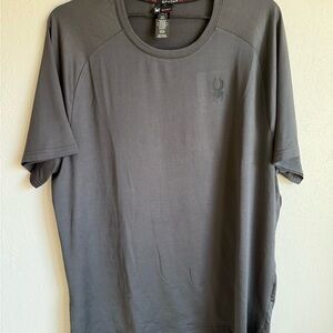 Men’s XL Black Spyder Active Lightweight Breathable Short Sleeve Tee Shirt